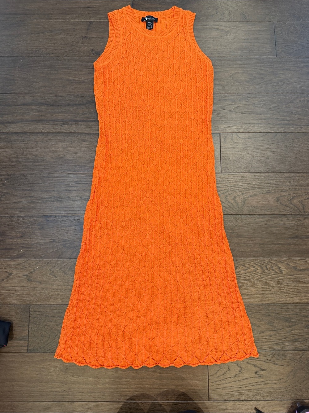 Alison Sheri Orange Knit Tank Midi Dress Size XS - C75-017